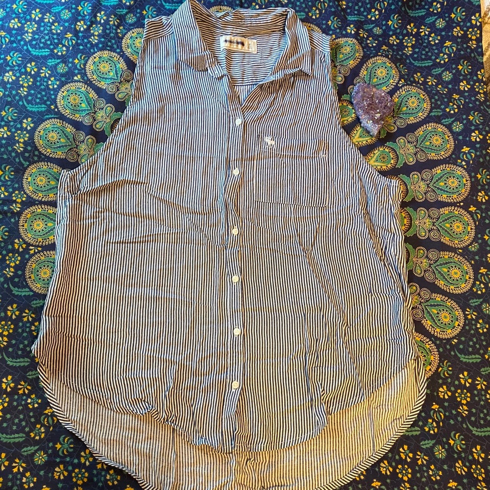 Abercrombie Striped Collared Tank
